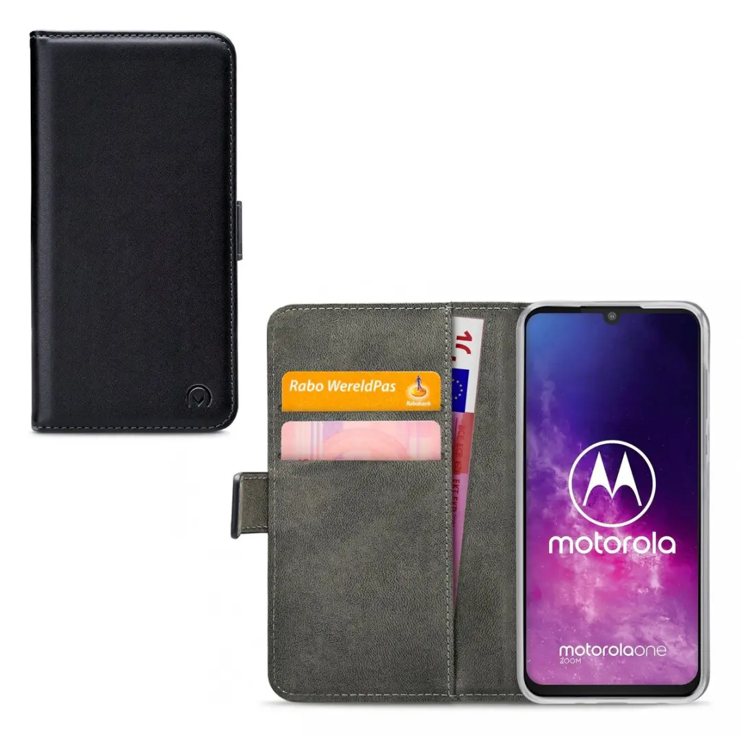 Mobilize Classic Gelly Wallet Bookcase Motorola One Zoom - Zwart - afbeelding 2 van 6