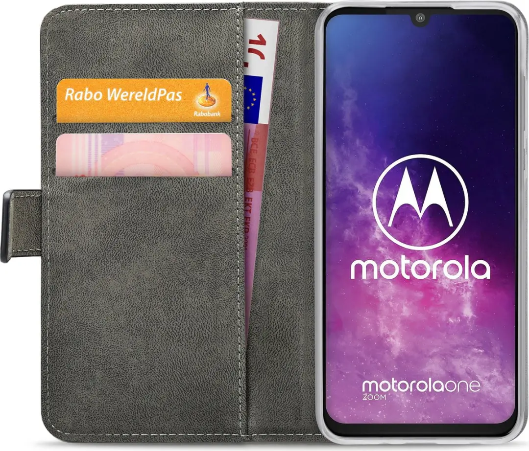 Mobilize Classic Gelly Wallet Bookcase Motorola One Zoom - Zwart - afbeelding 5 van 6