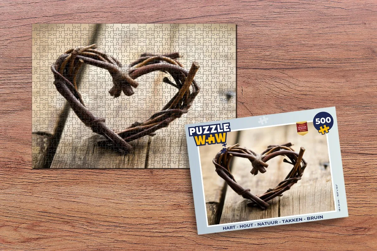 PuzzleWow Hart Natuur Legpuzzel 500 Stuks - 8721169410081