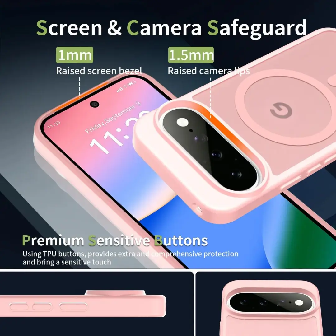 Google Pixel 11 Hybrid Hoesje - Matte Roze - afbeelding 5 van 6