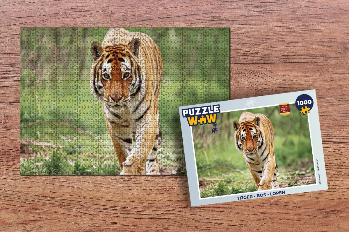 PuzzleWow Tijger Bos Legpuzzel 1000 Stuks - Multicolor