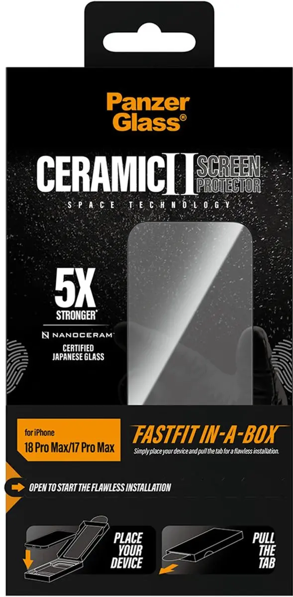 PanzerGlass Screenprotector geschikt voor Apple iPhone 18 Pro Max Glazen