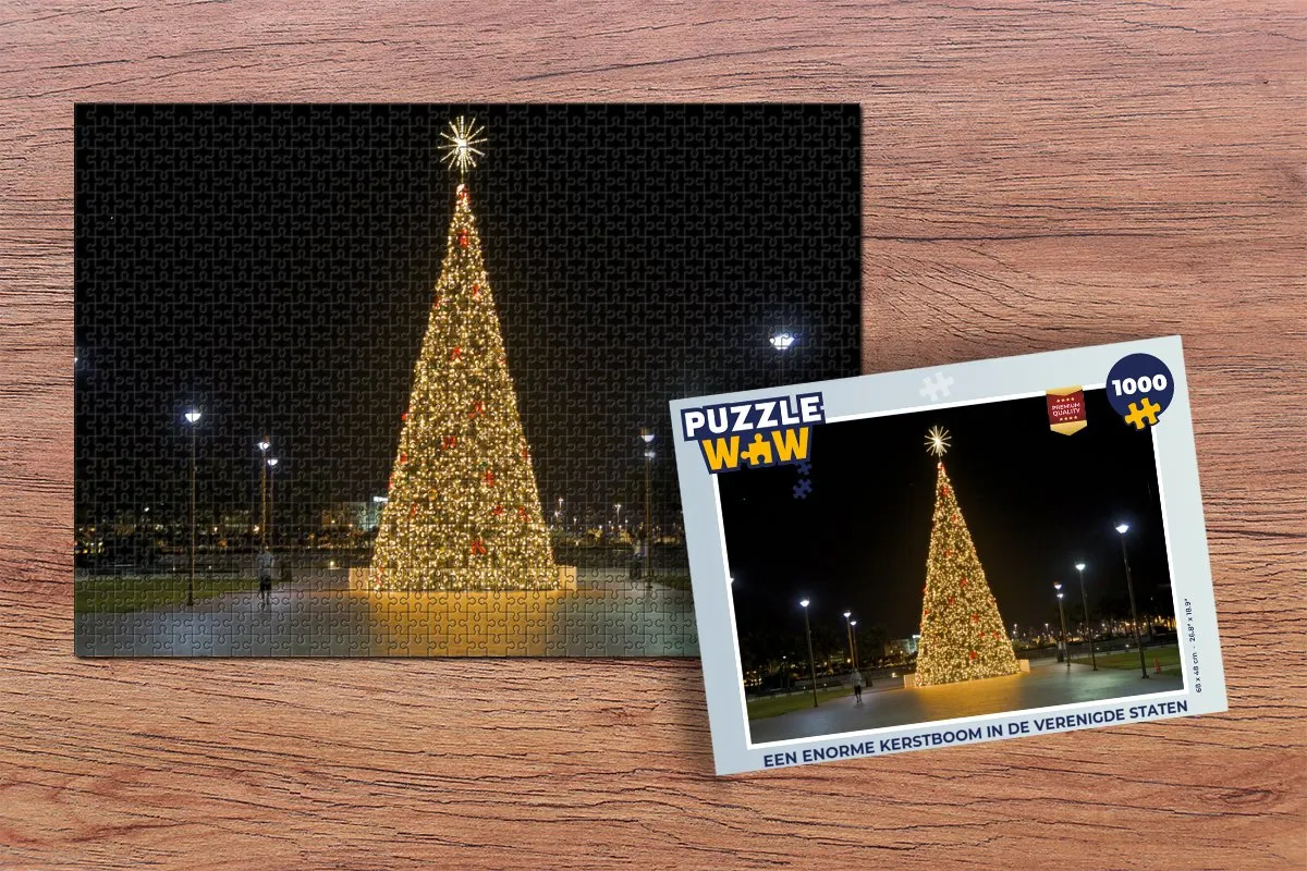 PuzzleWow Kerstboom Legpuzzel 1000 Stuks - Multicolor