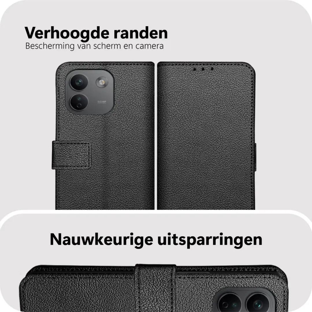 Just in Case Bookcase Classic Hoesje - Xiaomi Redmi Note 17 Pro Max - Zwart - afbeelding 2 van 6
