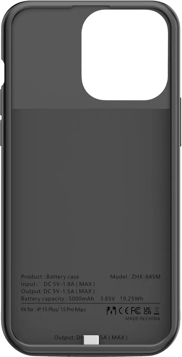 Geschikt Voor iPhone 15 Plus/Pro Max Powerbank Hoesje