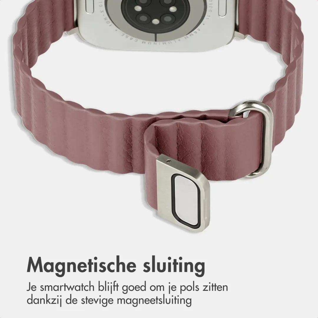 Imoshion Magnetisch Kunstleren Bandje Apple Watch - Rosé Goud - afbeelding 2 van 6