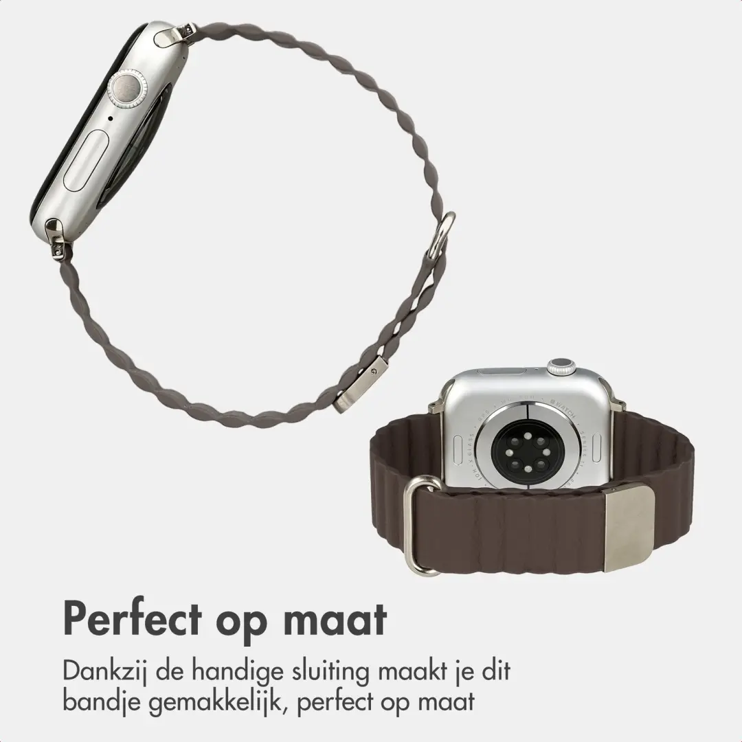 Imoshion Magnetisch Kunstleren Bandje Apple Watch 38-42mm - Donkerbruin - afbeelding 4 van 6