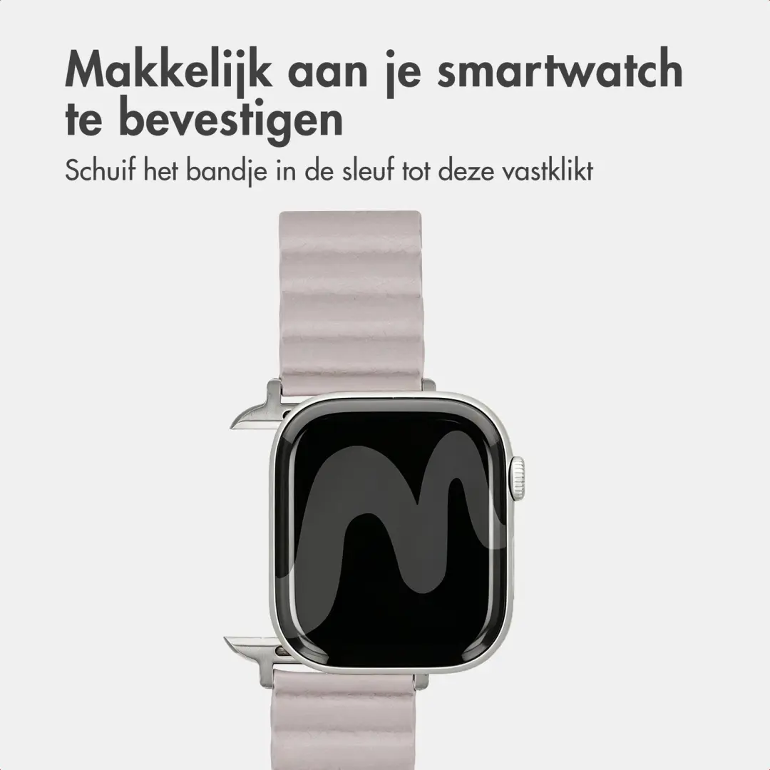 Imoshion Magnetisch Kunstleren Bandje Beige - Apple Watch 44/45/46/49mm - afbeelding 5 van 6