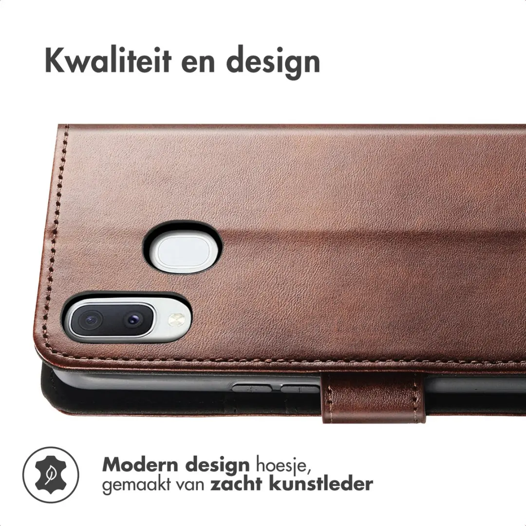 imoshion Luxe Bookcase Hoesje - Samsung Galaxy A20e - Donkerbruin - afbeelding 4 van 6