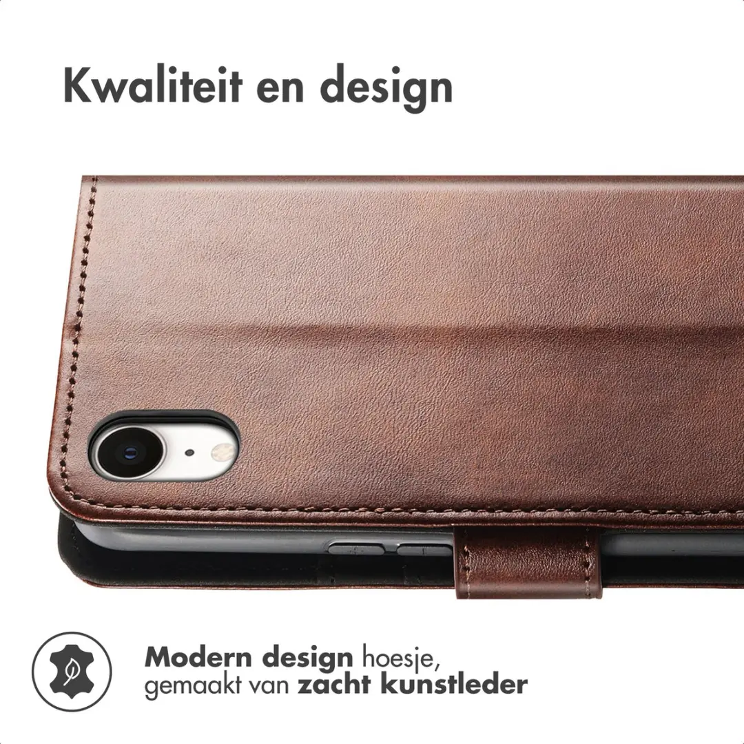 imoshion Luxe Bookcase Hoesje iPhone XR - Donkerbruin - afbeelding 4 van 6