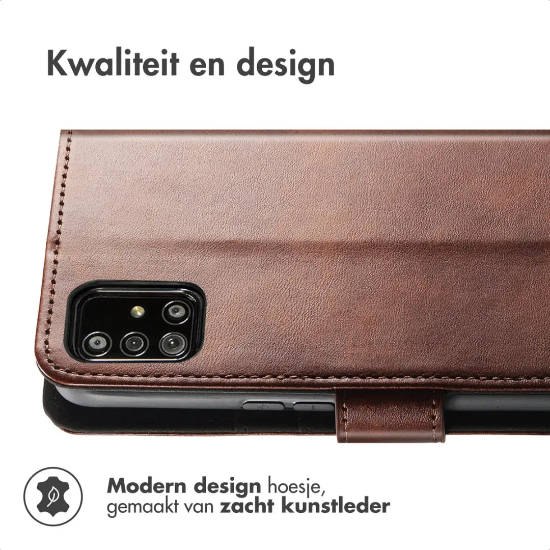 imoshion Luxe Bookcase Hoesje Samsung Galaxy A51 - Donkerbruin - afbeelding 4 van 6