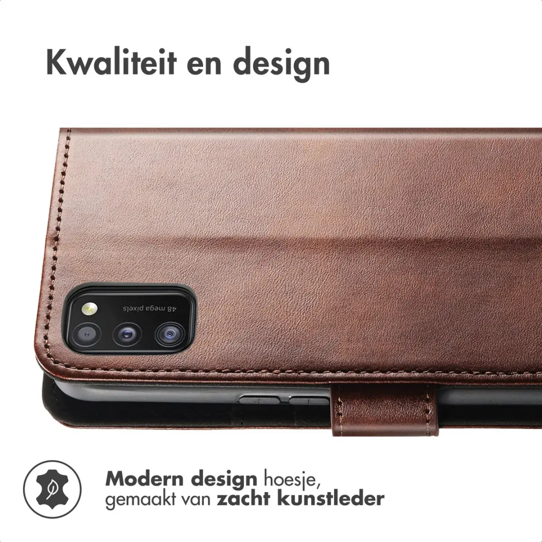 Imoshion Luxe Bookcase Hoesje - Samsung Galaxy A41 - 3 Pasjes - Donkerbruin - afbeelding 4 van 6
