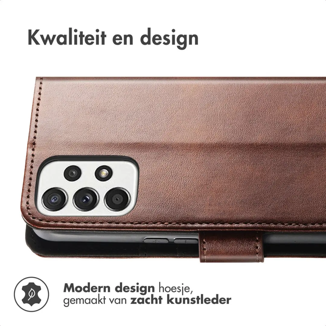 imoshion Luxe Bookcase Hoesje - Samsung Galaxy A32 5G - Donkerbruin - afbeelding 4 van 6
