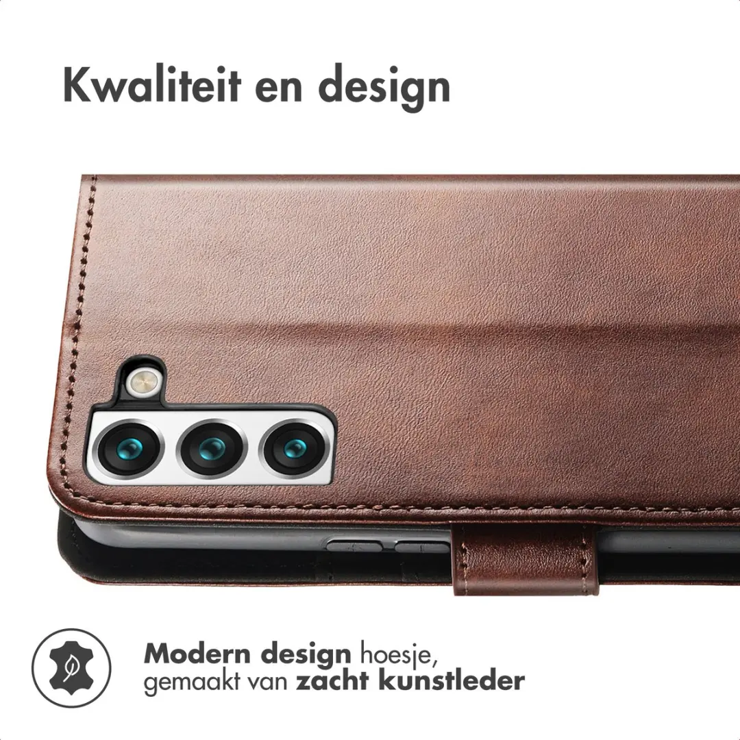 Imoshion Luxe Bookcase Hoesje - Samsung Galaxy S21 FE - Donkerbruin - afbeelding 4 van 6
