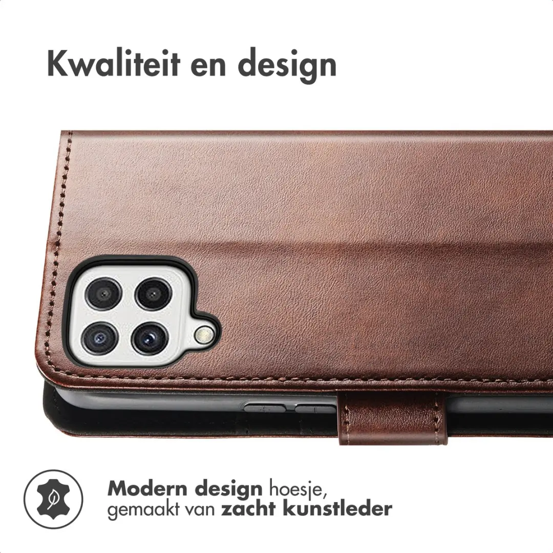 imoshion Luxe Bookcase Hoesje - Samsung Galaxy A22 4G - Donkerbruin - afbeelding 4 van 6