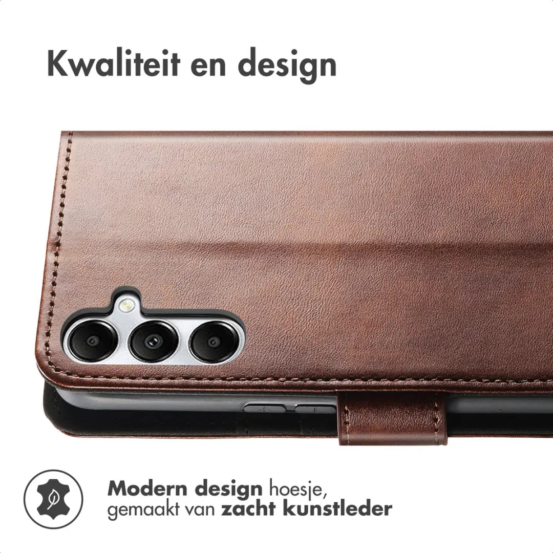 Imoshion Luxe Bookcase Hoesje - Samsung Galaxy A16 - Donkerbruin - afbeelding 4 van 6