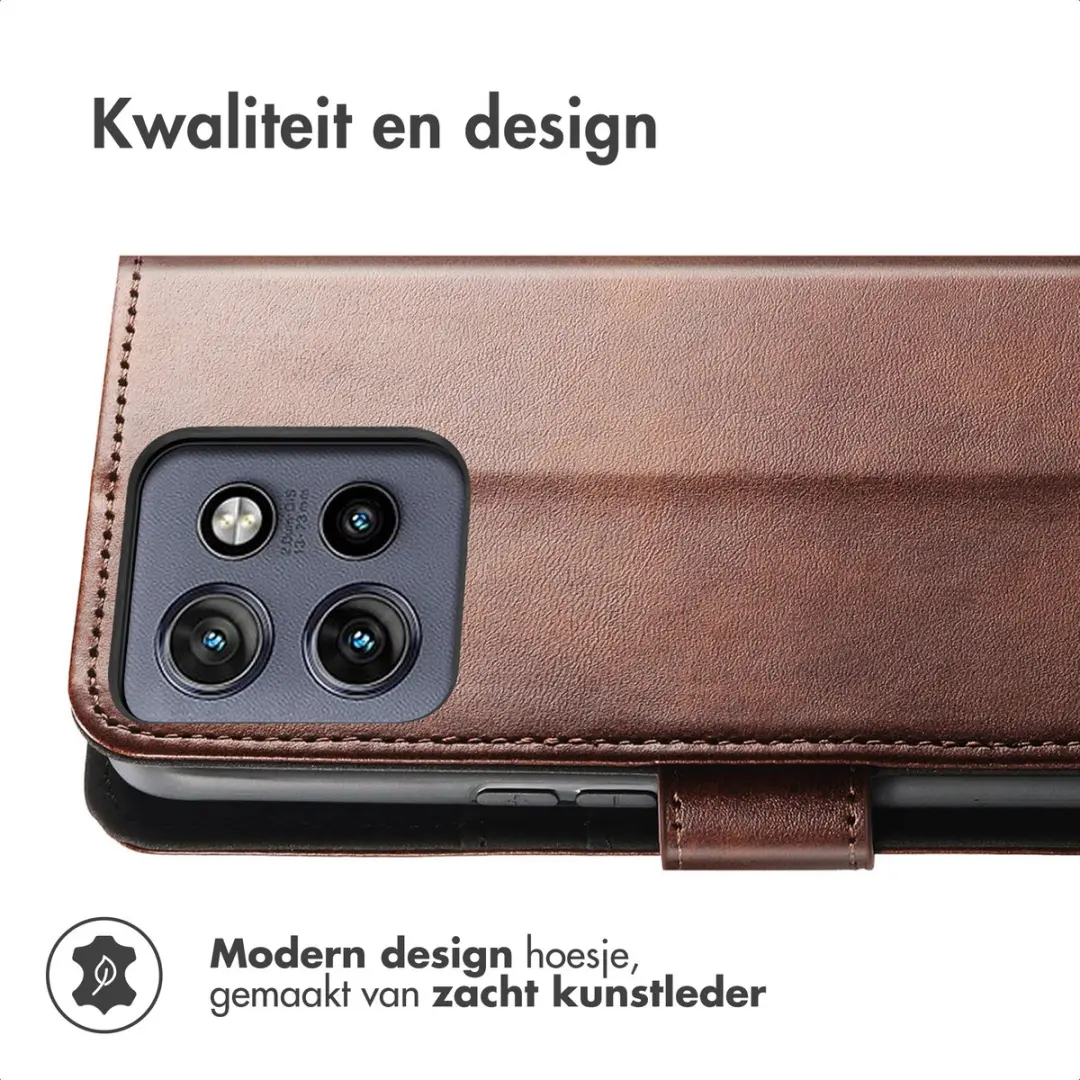 imoshion Luxe Bookcase Hoesje - Motorola ThinkPhone 25/Edge 50 Neo - Donkerbruin - afbeelding 4 van 6