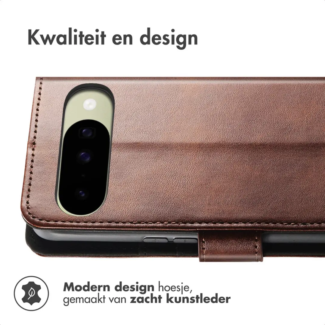imoshion Luxe Bookcase Hoesje Google Pixel 10/10 Pro - 3 Pasjes - Donkerbruin - afbeelding 4 van 6