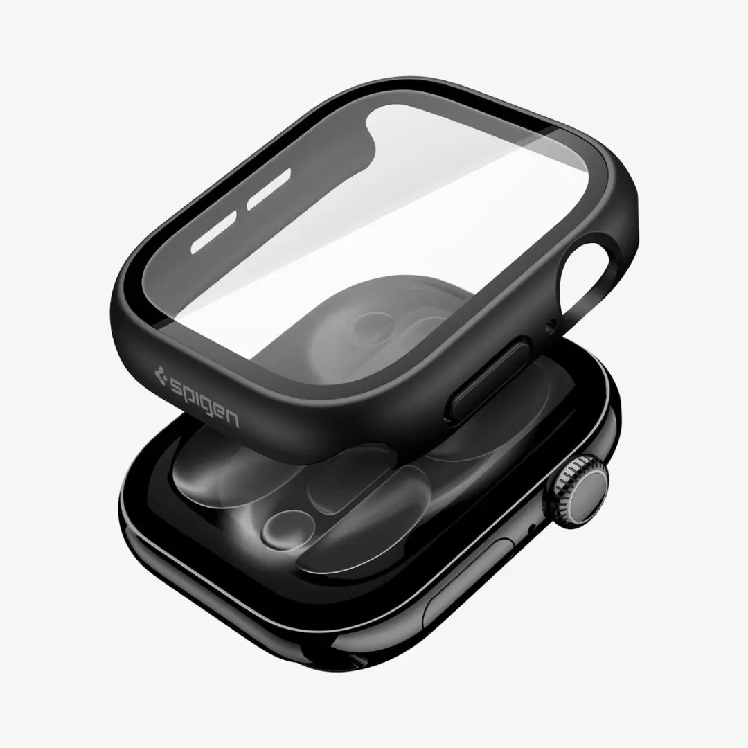 Spigen Thin Fit 360 Hoesje Apple Watch 10 42mm - Zwart - afbeelding 2 van 6