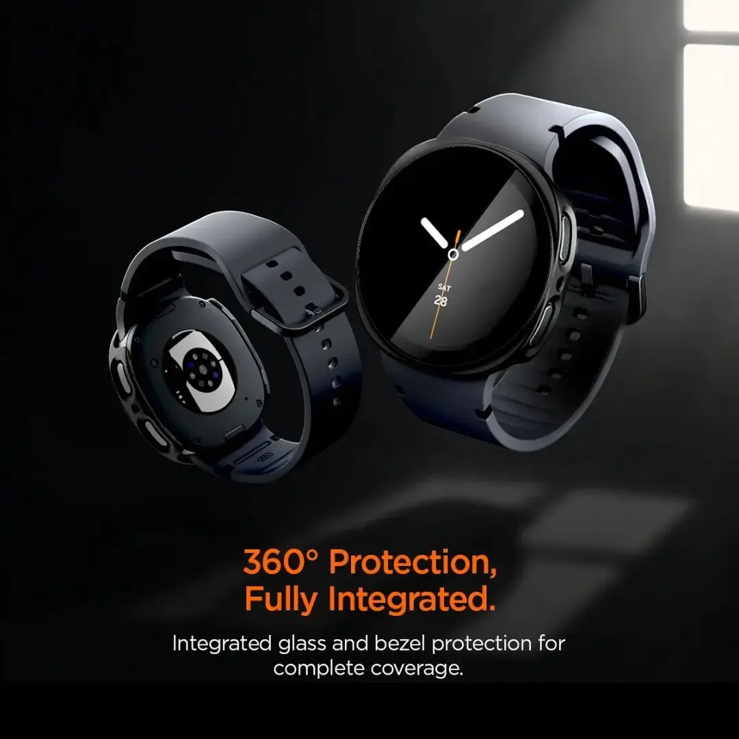 Spigen Thin Fit ACS11601 Hoesje - Samsung Galaxy Watch 9/8 44mm - Zwart - afbeelding 2 van 6