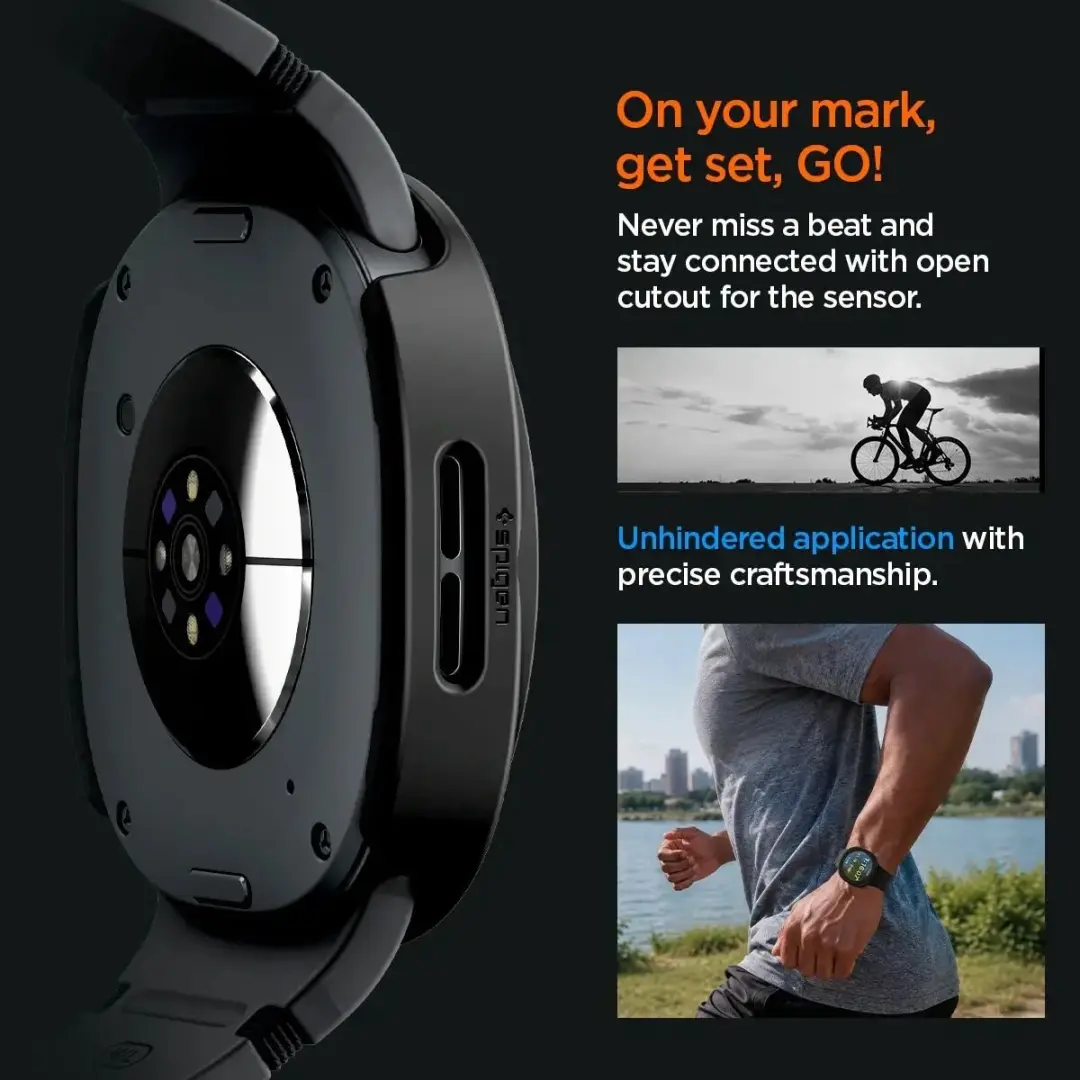 Spigen Thin Fit ACS11601 Hoesje - Samsung Galaxy Watch 9/8 44mm - Zwart - afbeelding 3 van 6