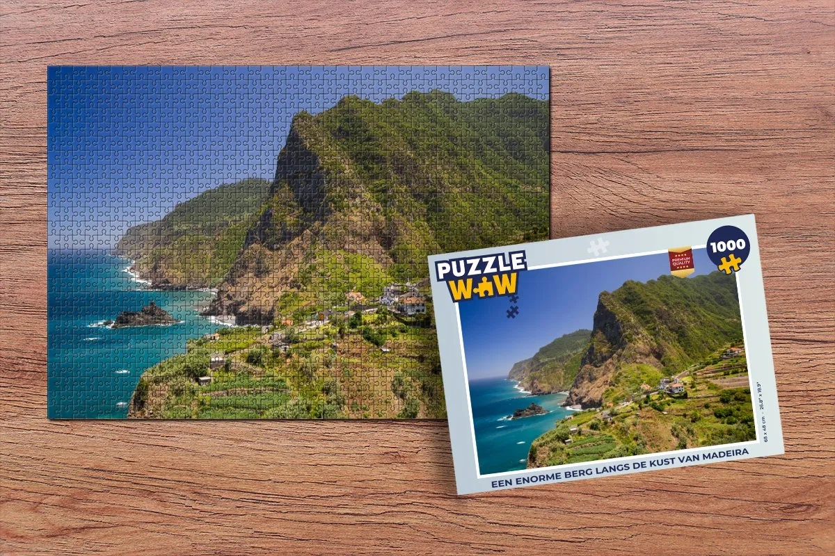 PuzzleWow Legpuzzel Madeira 1000 Stuks - Multicolor