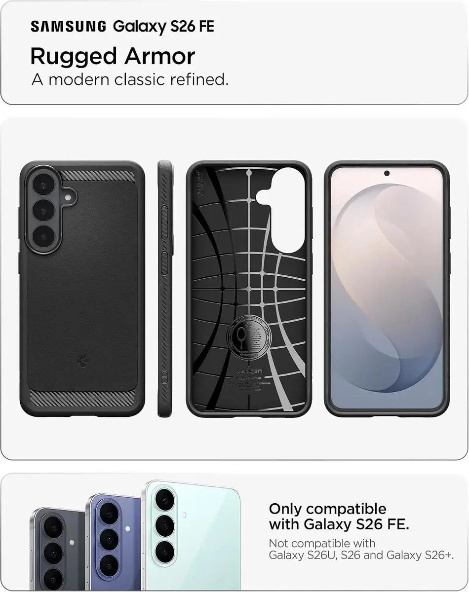 Spigen Rugged Armor Hoesje ACS11639 - Zwart - afbeelding 4 van 6