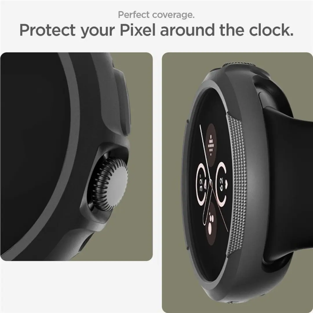 Spigen Liquid Air Hoesje Pixel Watch 3 45mm - Matzwart - afbeelding 2 van 6
