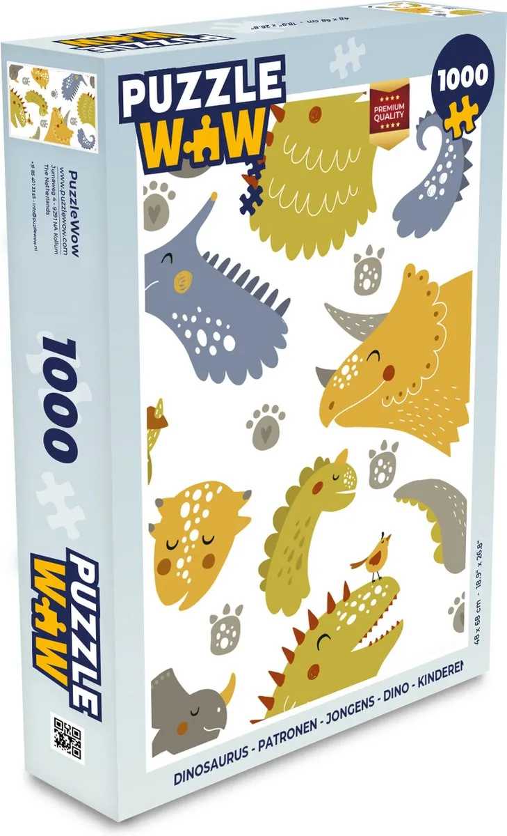 PuzzleWow Dinosaurus Legpuzzel 1000 Stuks