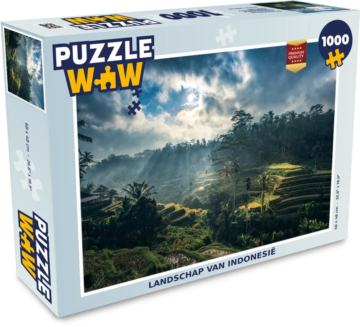 PuzzleWow Landschap van Indonesië Legpuzzel 1000 Stuks