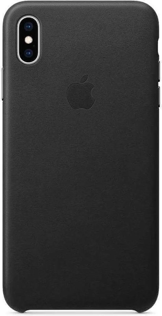 Apple Leren Hoesje iPhone Xs Max - Zwart