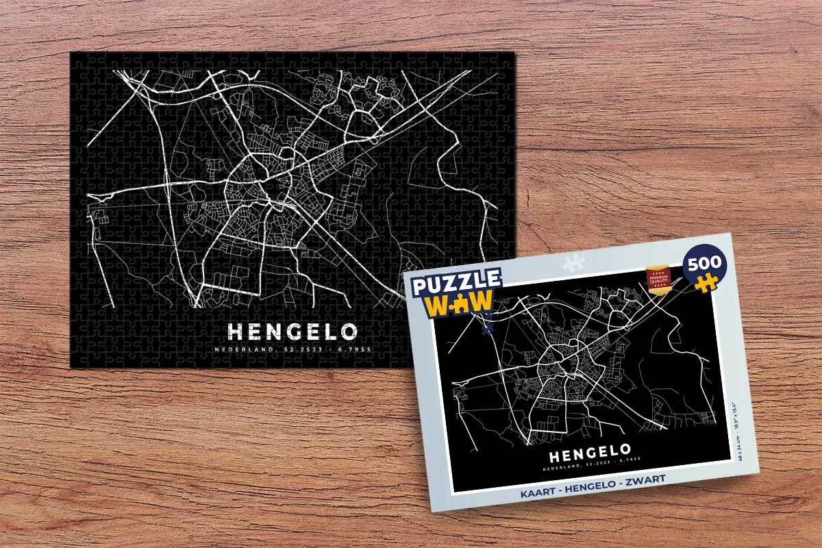 PuzzleWow Hengelo Legpuzzel 500 Stuks - Multicolor