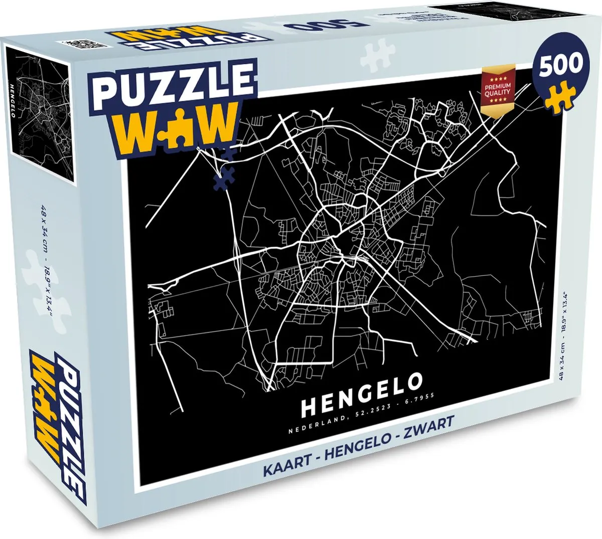 PuzzleWow Hengelo Legpuzzel 500 Stuks - Multicolor