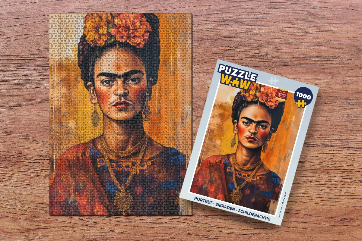 PuzzleWow Legpuzzel 1000 Stuks - Portret Sieraden Schilderachtig