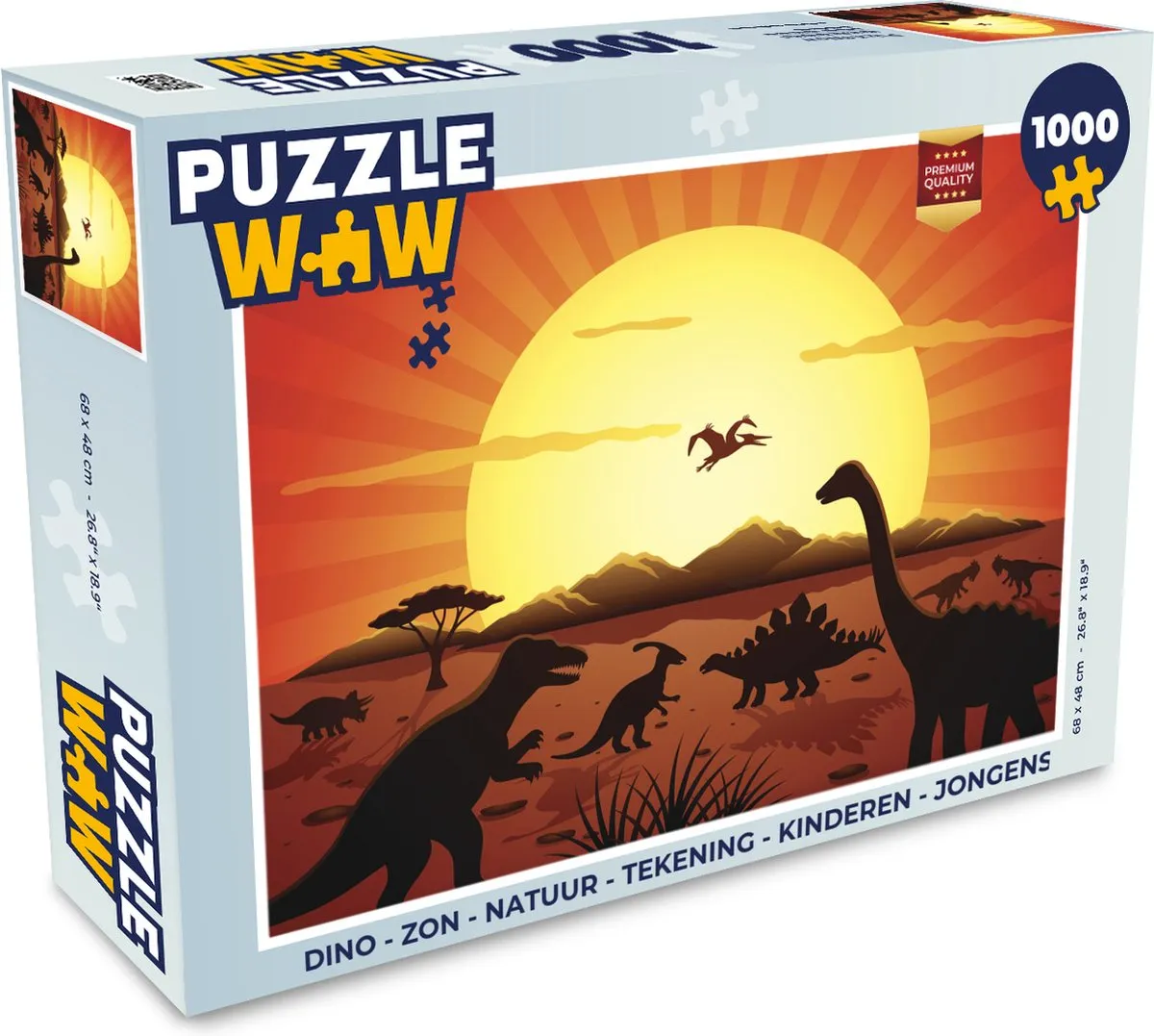 PuzzleWow Dino Natuur Legpuzzel 1000 Stuks