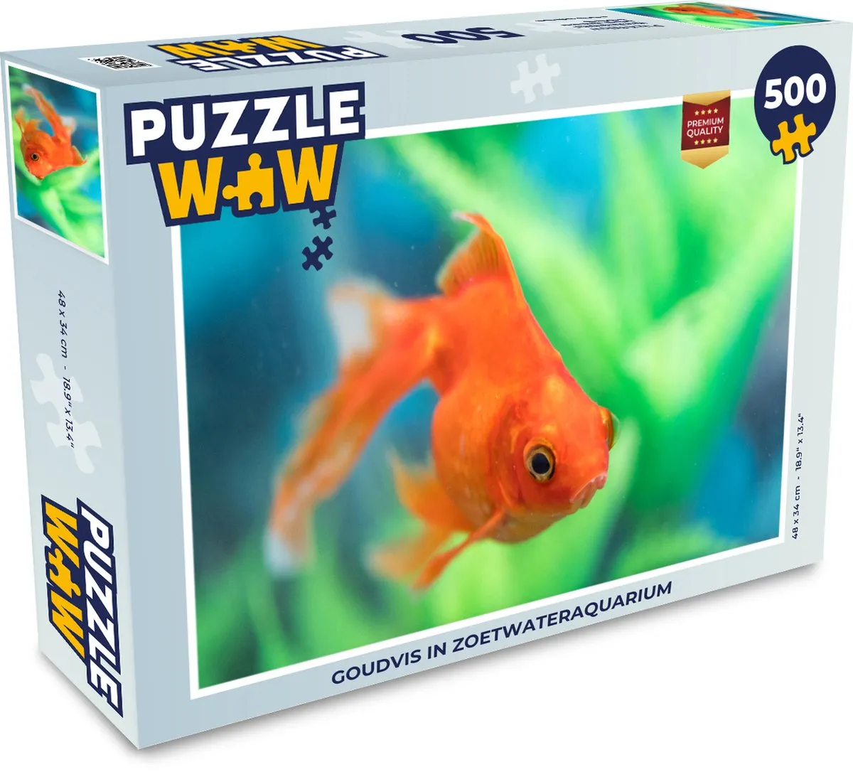 PuzzleWow Legpuzzel Goudvis Aquarium 500 Stuks - Multicolor