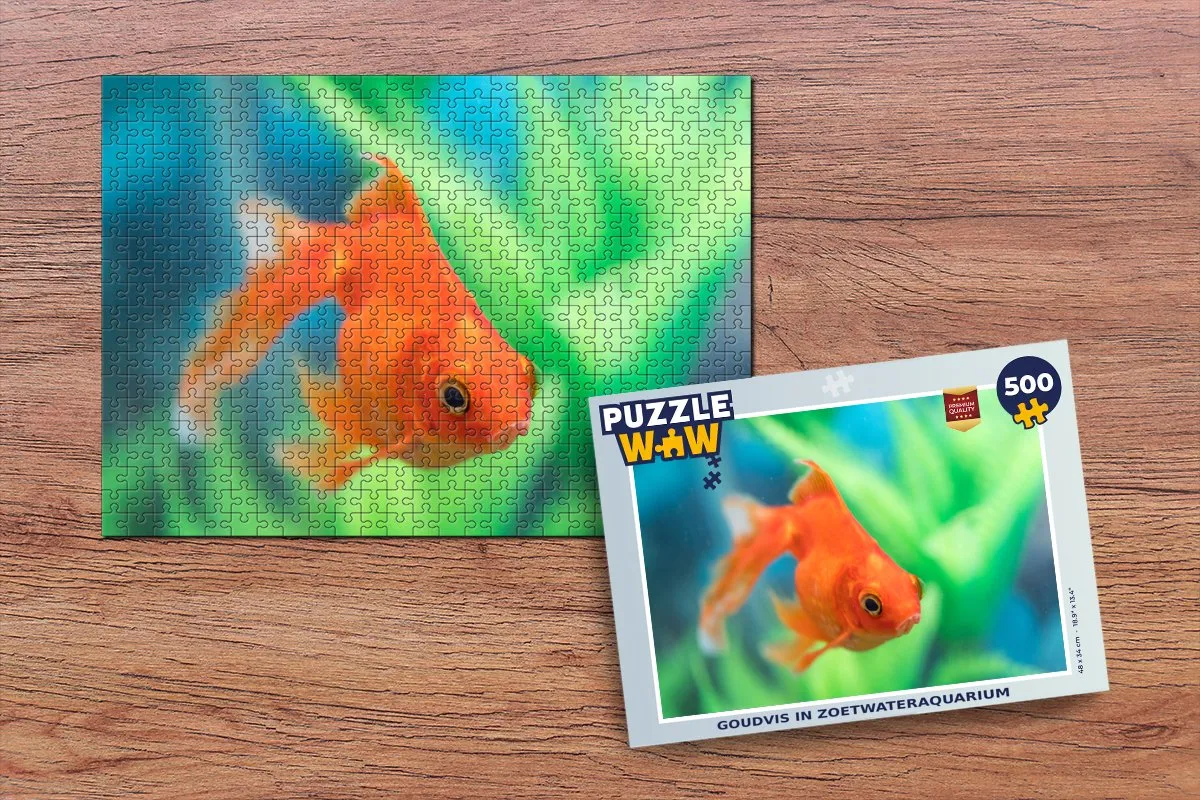 PuzzleWow Legpuzzel Goudvis Aquarium 500 Stuks