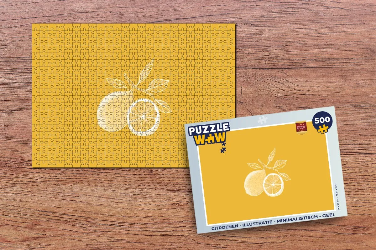 PuzzleWow Citroenen Legpuzzel 500 Stuks - Geel