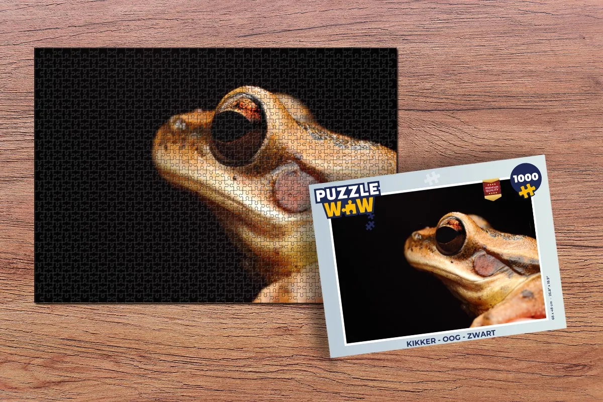 PuzzleWow Kikker - Oog - Legpuzzel 1000 Stuks - Multicolor