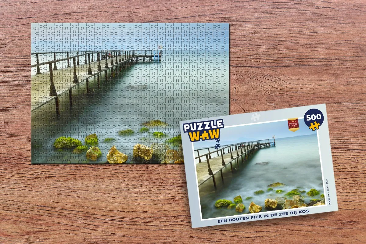 PuzzleWow Legpuzzel Kos Pier 500 Stuks - Multicolor