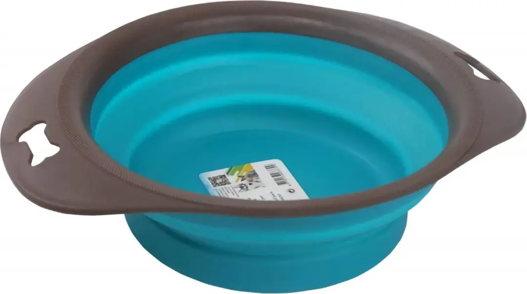 Nobleza Opvouwbare Drink- / voerbak - Maat L - Inhoud 1200ml - Drinkbak voor honden onderweg - Hondendrinkbak - Blauw