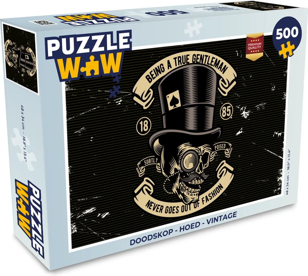 PuzzleWow Doodskop Legpuzzel 500 Stuks