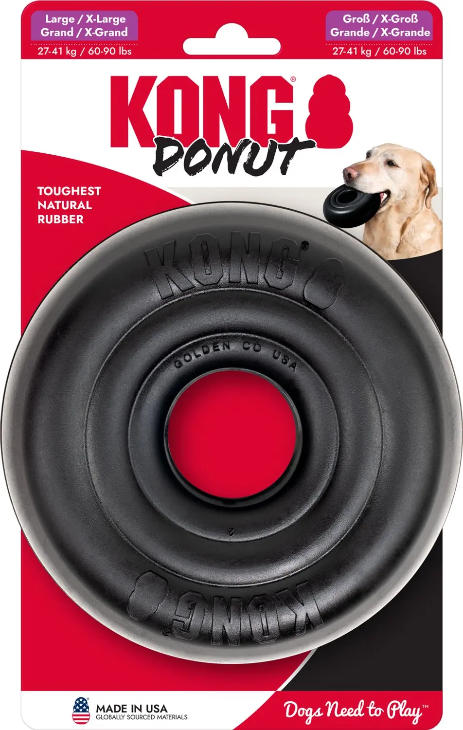 KONG Dog Donut Extreme M/L - 12x12x4cm - afbeelding 4 van 6