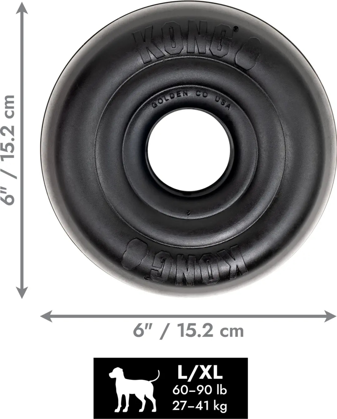 KONG Dog Donut Extreme M/L - 12x12x4cm - afbeelding 5 van 6