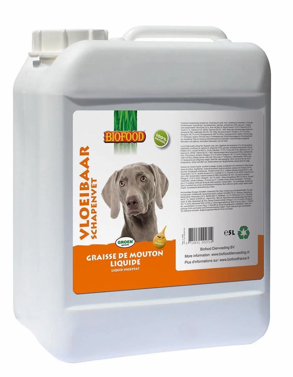 BF Petfood Omega+ Schapenvet 5 Liter - afbeelding 3 van 4