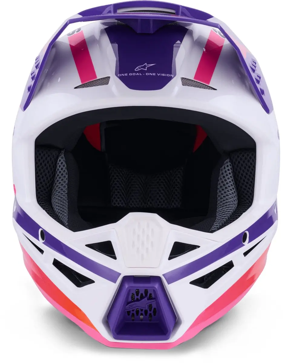 Alpinestars S-M3 Heat Helm - XXL - Wit Paars Roze Glanzend - afbeelding 4 van 6