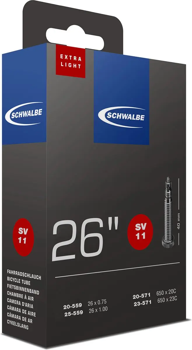 Schwalbe SV11EL Binnenband 26" Presta - 1 Stuk - afbeelding 5 van 6