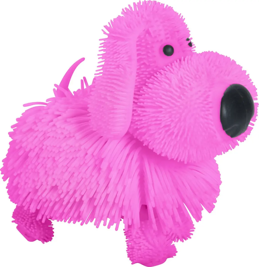 Funky puppy met muziek, roze