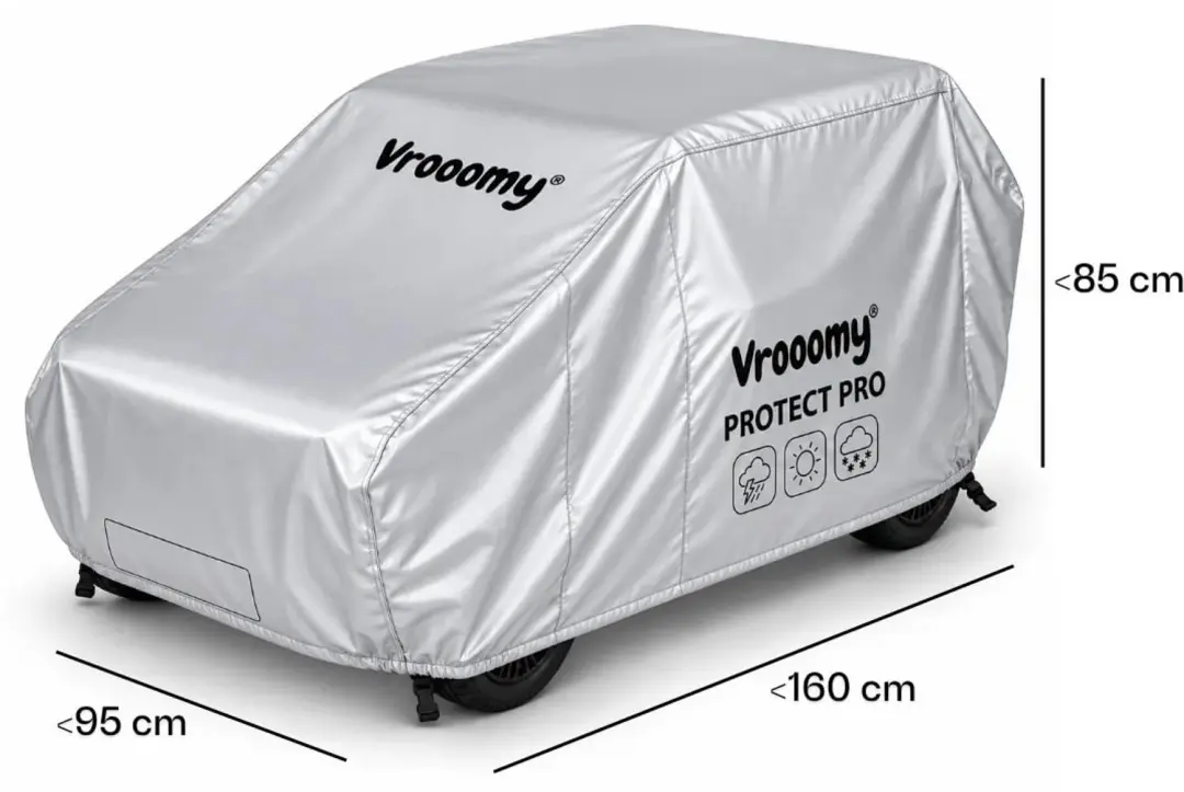 Vrooomy Protect Pro L Beschermhoes - 160x95x85cm Grijs - afbeelding 3 van 5