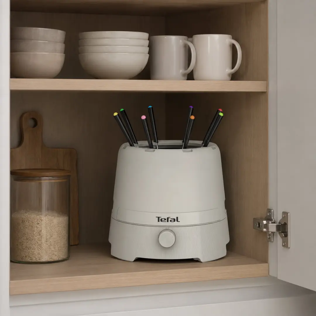 Tefal Fondue ThermoRespect, Elektrisch Fondueset voor 8 Personen, 1,5 L, Boekwei
